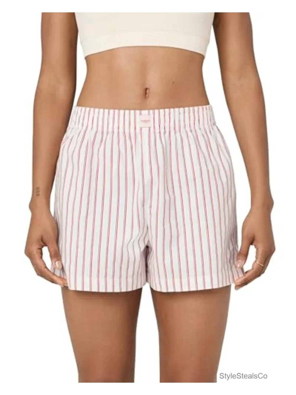 Long-Lined Cotton Boxer Sleep Shorts